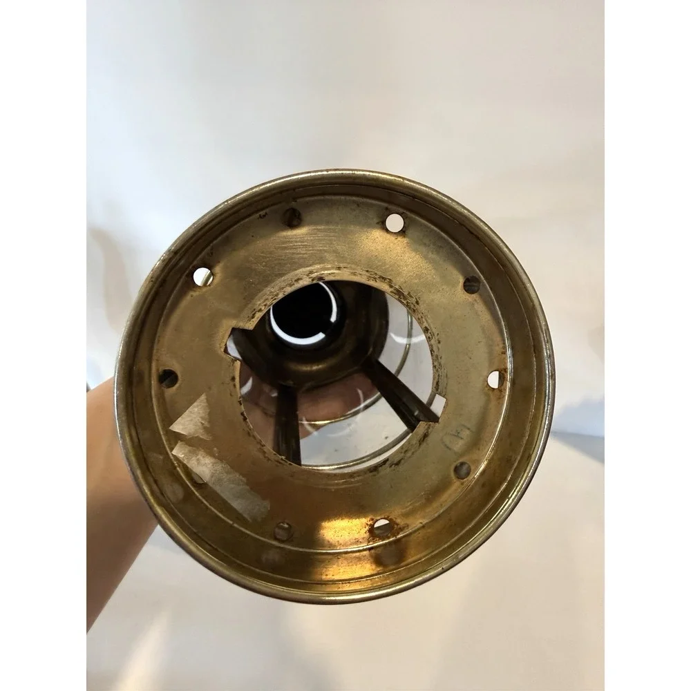 VTG Brass Marine Cargo Lantern Cylinder Glass Coastal Accent Decor Rustic Farm